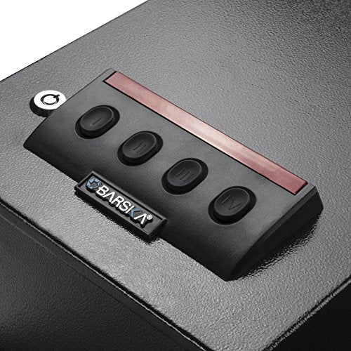 BARSKA AX12432 Quick Access Keypad Security Handgun Pistol Safe 0.23 Cubic Ft
