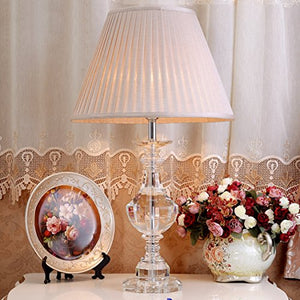 505 HZB European Modern Crystal Desk Lamp Bedroom Bedside Living Room Desk Lamp (Size : L4070cm)