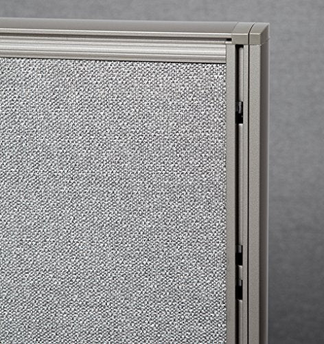 GOF Freestanding L Shaped Office Partition - Large Fabric Room Divider Panel
