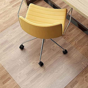 ZHOUHONG Hard-Floor Chair Mat for Hardwood Floor - Clear Vinyl Non Slip Protector