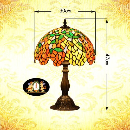 Tiffany Europaische retro style hand-painted stained glass table lamp