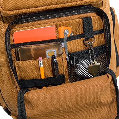 Carhartt Force Pro Backpack 17-Inch Laptop Sleeve and Portable Charger Compartment, Brown, One Size