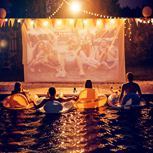UO Smart Beam Laser, CES Awarded Portable Mini Projector, 1280x720HD, Focus Free Class 1 Laser, Wireless 2 hrs, Built in Speaker, MIRRORING Smartphone, Tablet, HDMI pc, Laptop, Video Game, Apple TV
