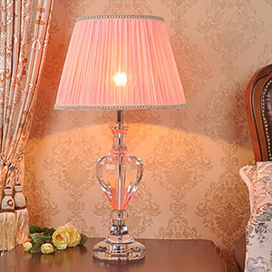 505 HZB Crystal Lamp, Bedroom Bedside Lamp, American Living Room, Study, Fashion Lamp. (Size : S3660cm)