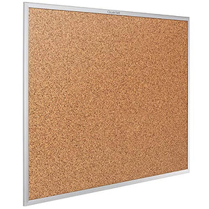 Quartet Corkboard, Framed Bulletin Board, 8' x 4', Cork Board, Aluminum Frame (2308)