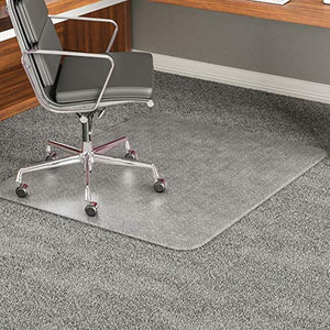 deflecto CM17743 60 x 60 Clear ExecuMat Intense All Day Use Chair Mat for High Pile Carpet