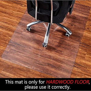 VXHCS Transparent Office Chair Mat, PVC Floor Protector 79x118in - Waterproof, Non-Slip, Easy to Clean