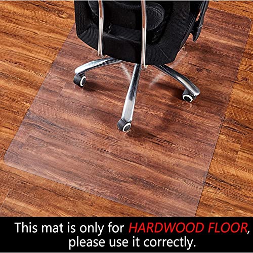 VXHCS Transparent Office Chair Mat, PVC Floor Protector 79x118in - Waterproof, Non-Slip, Easy to Clean