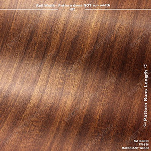 3M DI-NOC FW-886 MAHOGANY WOODGRAIN 4ft x 65ft (260 Sq/ft) Vinyl Film Series