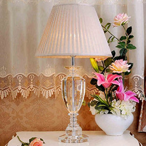 505 HZB European Modern Crystal Desk Lamp Bedroom Bedside Living Room Lamp (Size : L4070cm)