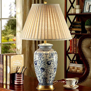 HZB Ceramic Desk Lamp In Chinese Bedroom Living Room