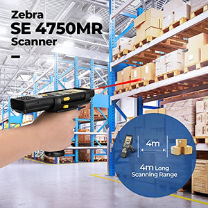 MUNBYN Barcode Scanner Android, Long Range Barcode Scanner, 2D Android 9.0 Scanner with Zebra 4750MR Scanner, IP67 Rugged Android Barcode Scanner NFC 4G WiFi for Inventory Warehouse