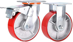 ROLTIN Industrial Castor Wheels 2 Pcs - Heavy Duty 360° Swivel Furniture Casters, 800Kg Load Capacity