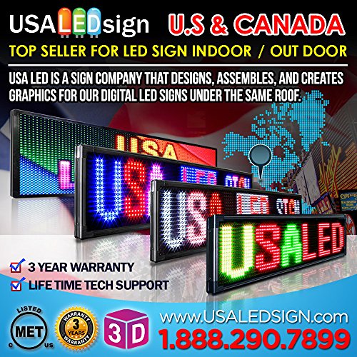 LED Signs 40" X 15" Tri-color Bright Digital Programmable Scrolling Message Display / Business Tools