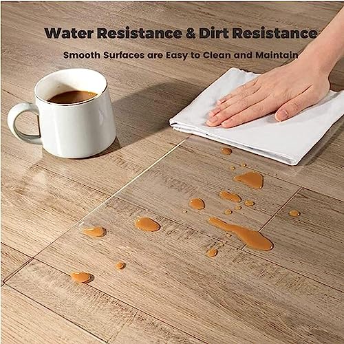 PHONME Clear PVC Chair Mat for Hardwood & Tile Floors - Heavy Duty, Front Porch Rug (130x950cm)