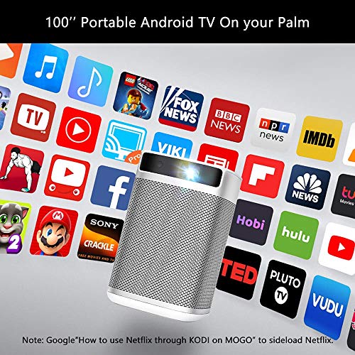 XGIMI MOGO Pro,1080P Full HD, 300 ANSI Lumen Smart Portable Projector, Harman/Kardon Speakers, Android TV 9.0, Google Play Store, The Only 1080P Android TV Portable Cinema