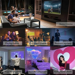 None BAILAI Android LCD LED 4K Video Projector for Home Theater - 1080P Smartphone Compatible
