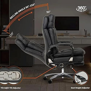 None MADALIAN Office Chair with Pedal - Ergonomic Full Reclining Executive Management