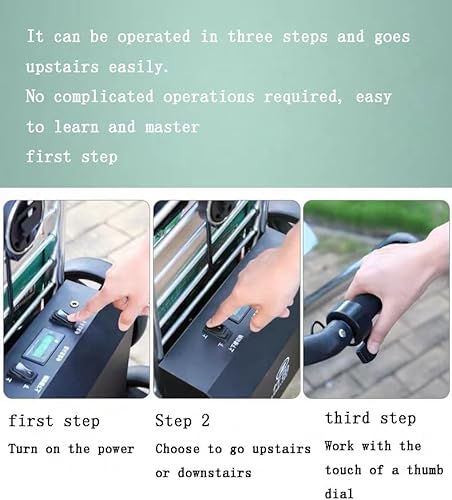 CAULO Electric Shopping Carts Stair Climbing Foldable Grocery Cart On Wheels (5AH)