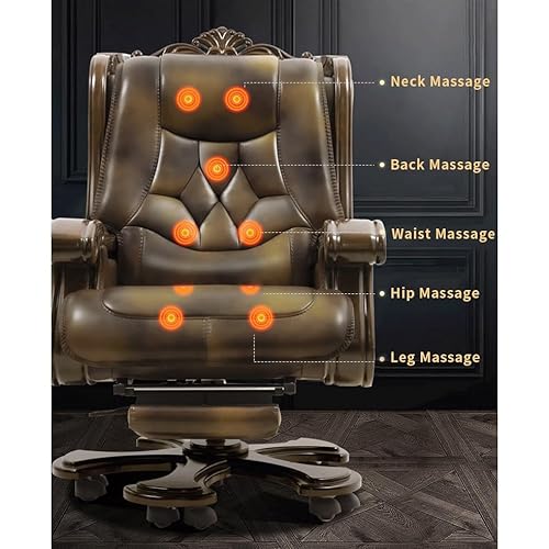 MADALIAN Recliner Leather Big Manager Big Shift Chair Home Office Chair