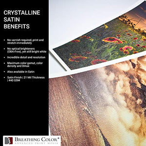 Crystalline Satin Bright White, Poly-Cotton Inkjet Canvas 44in x 40ft Roll Makes Color and Contrast Art Pop With Its Exquisite Satin Finish