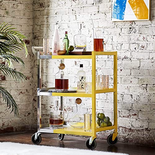 GSW Stainless Steel Utility Cart with Swivel Casters