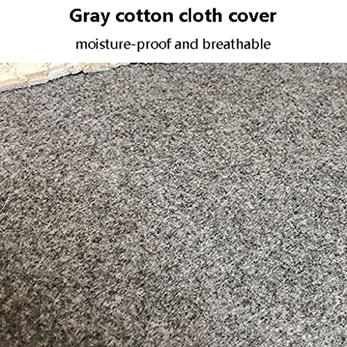 HFSD Practical Leather Hard Floor Chair Cushion, Light Gray Non-Slip Office Chair Mat, 71 x 71 inchs