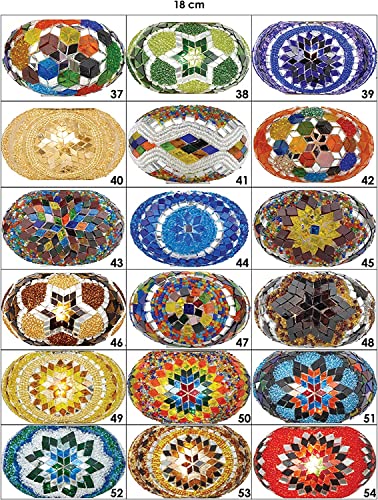 DEMMEX Turkish Moroccan Mosaic Tiffany Floor Lamp, 11 Big Size Globes, Handmade in Turkey, 7ft