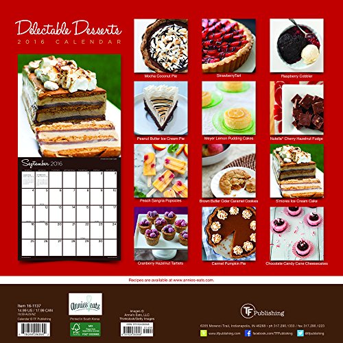 Delectable Desserts 2016 Calendar