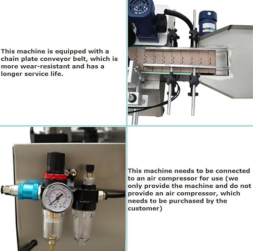 HayWHNKN Automatic Round Bottle Label Applicator with Chain Plate Conveyor & Coding Function - High Speed 110v Desktop Labeling Machine
