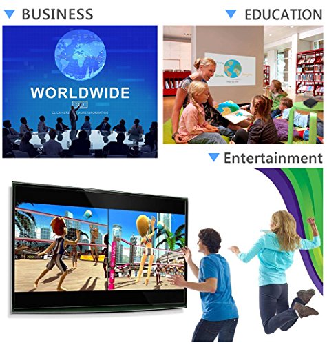 WOWOTO H8 3500 Lumens Mini Projector LED DLP 1280x800 Real Mini Home Theater Projector WXGA Support 3D 1080P HD Perfect for Entertainment Business Wireless Screen Share Android HDMI USBx2 RJ45 176"±