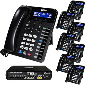 Xblue X16 Plus Small Business Phone System Bundle with (8) XD10 Digital Phones - (6) Outside Line & (16) Digital Phones - Auto Attendant, Voicemail, Caller ID