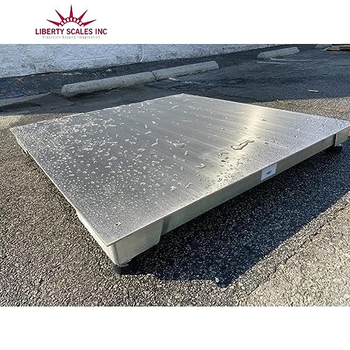 Liberty Scales NTEP Certified Washdown Floor Scale | Stainless Steel Indicator | 24" x 24" | 2500 lbs x 0.5 lb