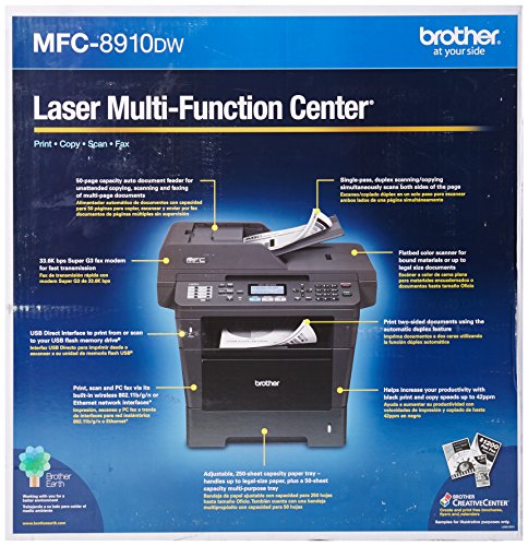 Brother Printer MFC8910DW Wireless Monochrome Printer with Scanner, Copier and Fax, Amazon Dash Replenishment Enabled
