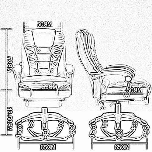 UsmAsk Ergonomic Office Chair with Retractable Footrest and Adjustable Backrest (Beige)