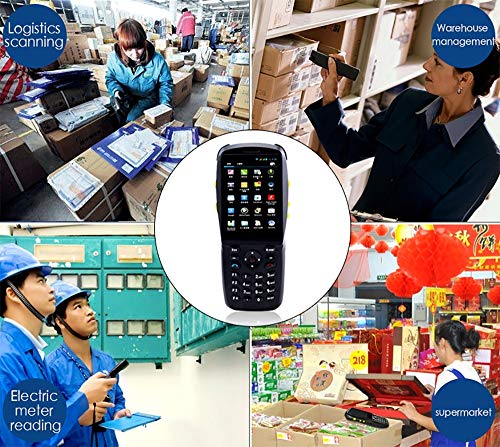Handheld Mobile Terminal 1D 2D Barcode Scanner, Android 5.1 OS, NFC 13.56MHz, 3G, WiFi, BT4.0, 3.5inch Touch Screen, for Warehouse, Manufacturing Inventory (Size : Charging Base Kit)