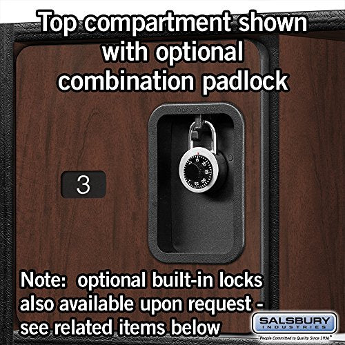 Salsbury Industries Designer Wood Locker, 24-Inch, Mahogany