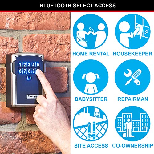 MASTER LOCK Connected Key Safe [Wall Mounted] [Bluetooth or Combination] - 5441EURD - Select Access Smart Key Lock Box