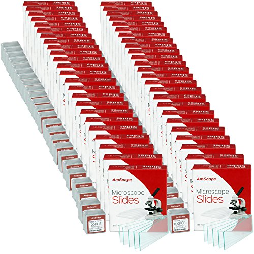AmScope BS-72P-100S-22 72 Pieces of Pre-Cleaned Blank Microscope Slides (50 Count)