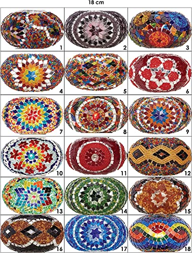 DEMMEX Turkish Moroccan Mosaic Tiffany Floor Lamp, 11 Big Size Globes, Handmade in Turkey, 7ft