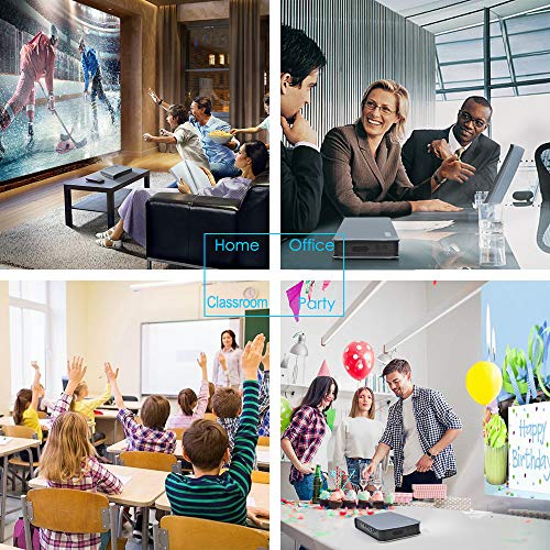 WOWOTO CAN Projector 3500 Lumens 3D DLP Support Full HD 1080P 300in with WiFi Bluetooth AirPlay HDMI Android OS Mini Projector for Home and Office