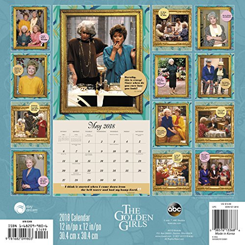 2018 Golden Girls Wall Calendar (Day Dream)