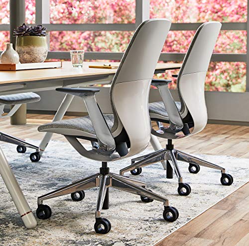 Steelcase SILQ Office Desk Chair - Merle Dark Frame, Cogent Connect Sailor Fabric 5S95 - Hard Floor Casters