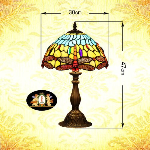 Tiffany Europaische retro style hand-painted stained glass table lamp