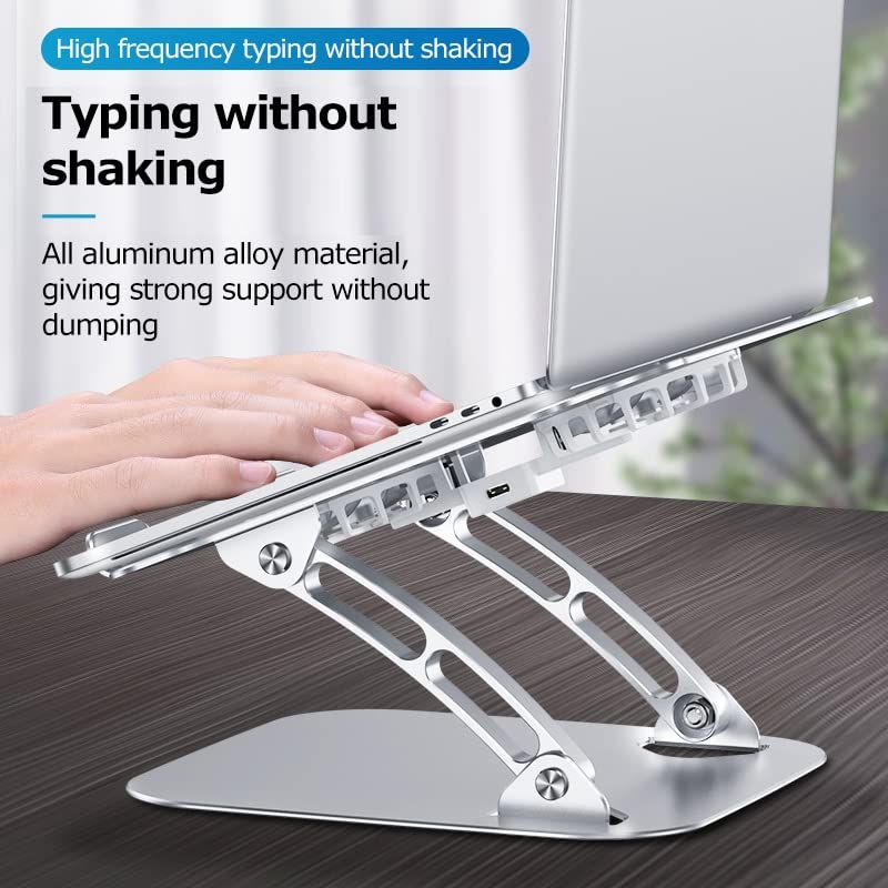 ZYSXJMY Aluminum Alloy USB Lnterface Laptop Stand Dual Fan Radiator Foldable Cooling Base Bracket Mute Notebook Computer Bracket