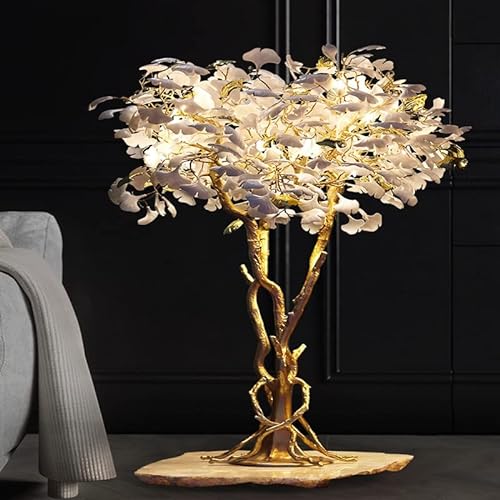 LEDYZ Ginkgo Leaf Designer Ceramic Floor Lamp