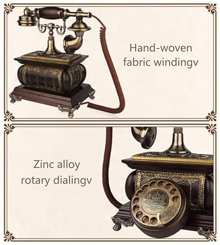 Vintage Phone Retro Antique Telephone Rotary Dial Telephone Old Fashioned Landline Phones