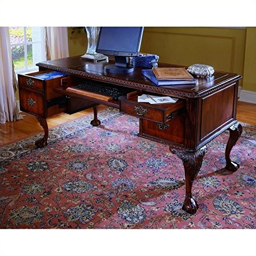 Hooker Furniture Ball and Claw Computer Desk in Dark Cherry