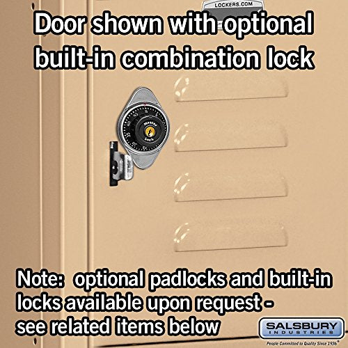 Salsbury Industries 66168TN-U Six Tier Box Style 12-Inch Wide 6-Feet High 18-Inch Deep Unassembled Standard Metal Locker, Tan Brown