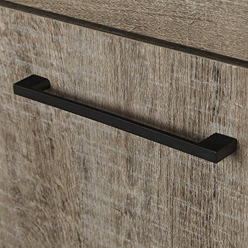 South Shore 10486 Kanji 3-Shelf Bookcase with Door, Weathered Oak